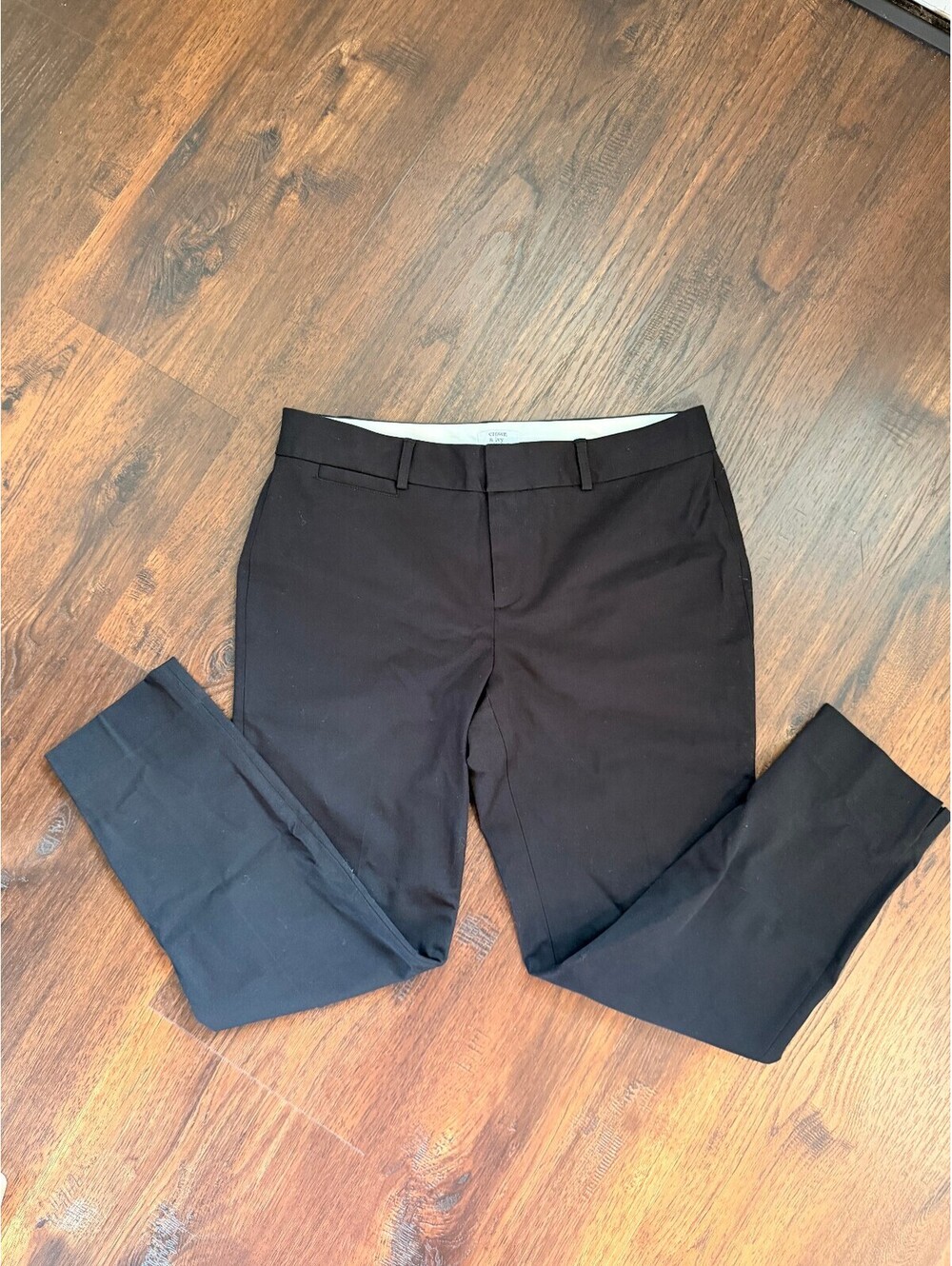 Crown & Ivy | Women's Black Straight Leg Dress Pants | Size 10P | 1174